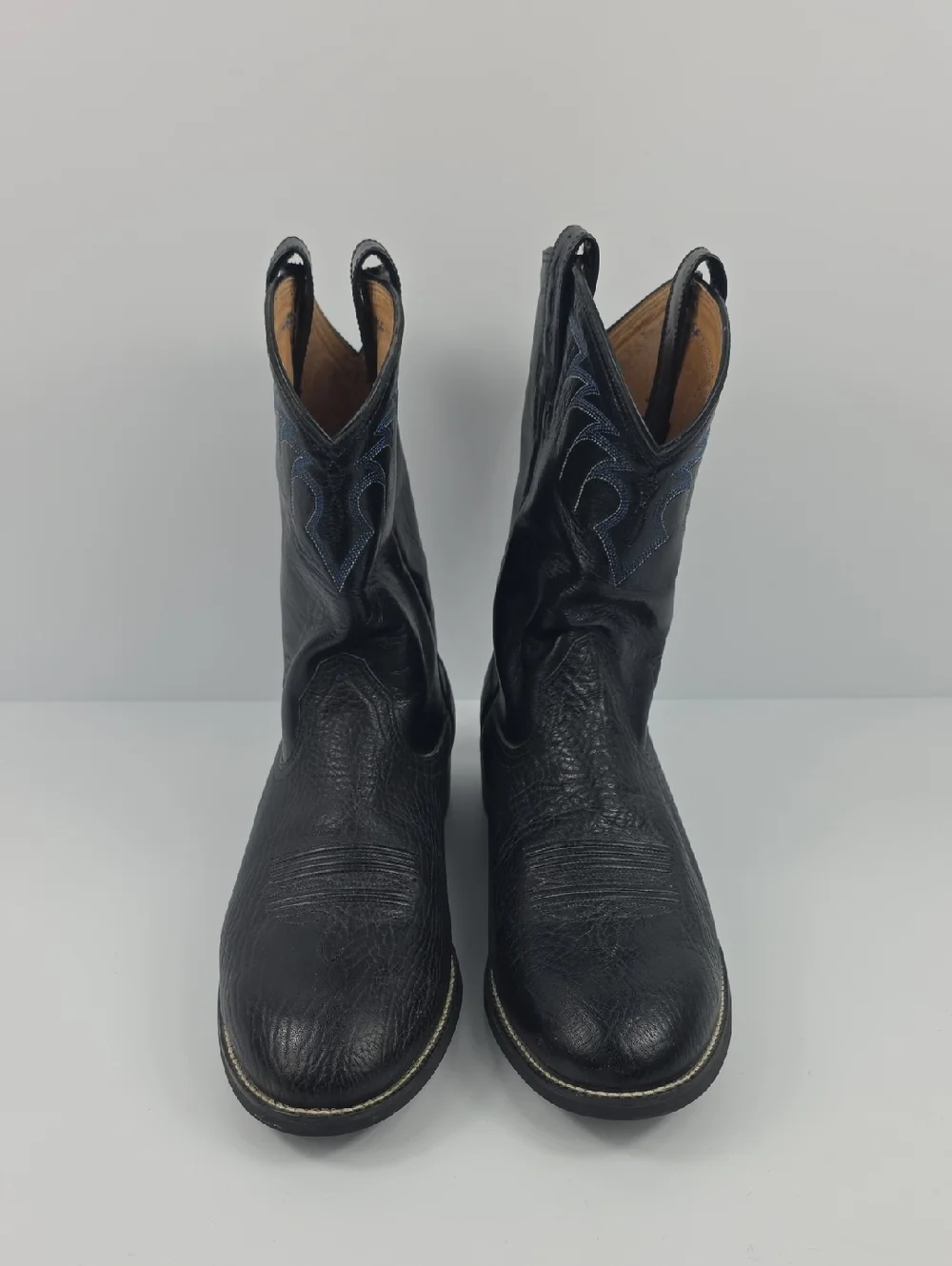 Ariat 11 Inch Black Leather‎ Western Cowboy Boots Men's Size 10.5 EE